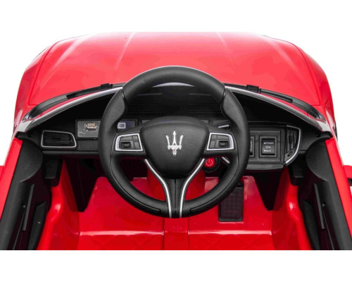 Дитяча акумуляторна машинка Maserati Ghibli на акумуляторі Червона