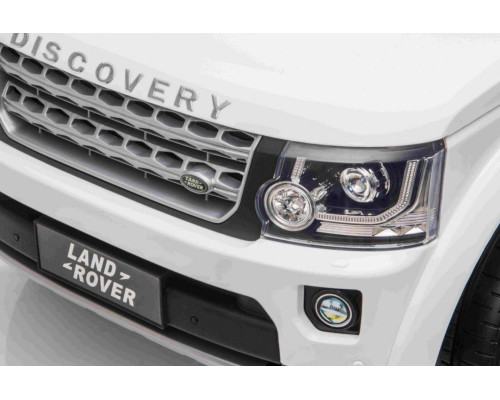 Дитяча акумуляторна машинка Land Rover Discovery Біла