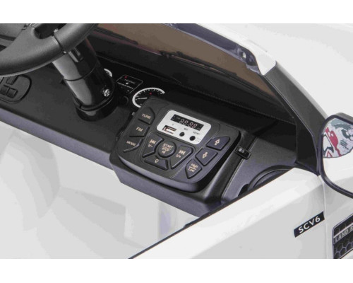 Дитяча акумуляторна машинка Land Rover Discovery Біла