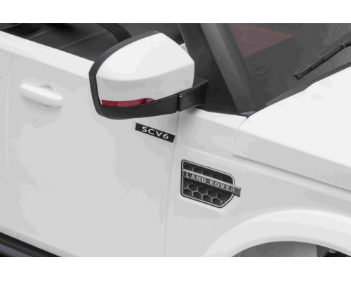 Дитяча акумуляторна машинка Land Rover Discovery Біла