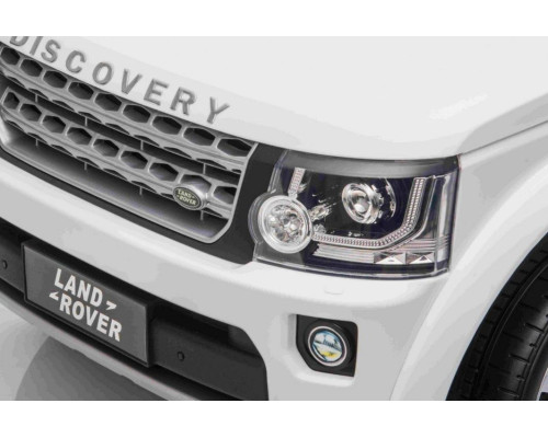 Дитяча акумуляторна машинка Land Rover Discovery Біла