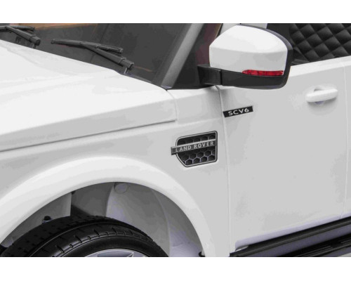 Дитяча акумуляторна машинка Land Rover Discovery Біла
