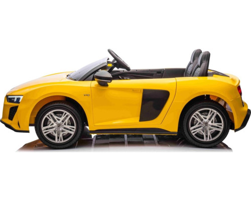 Дитяча акумуляторна машинка Audi Spyder R8 LIFT Жовта