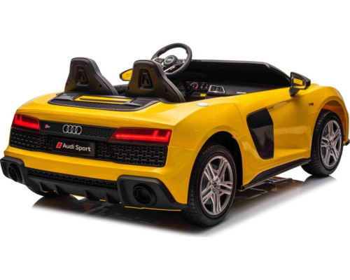 Дитяча акумуляторна машинка Audi Spyder R8 LIFT Жовта