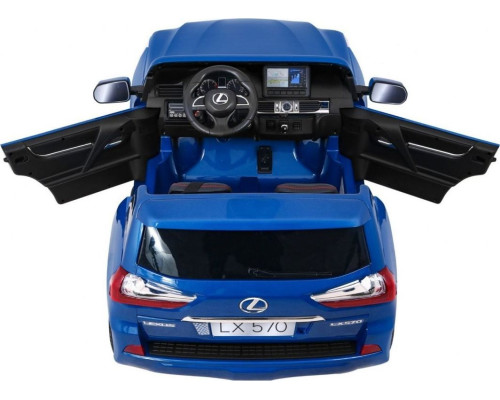 Дитяча акумуляторна машинка Lexus LX570 Синя