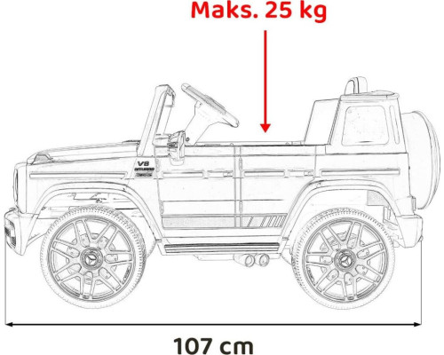 Дитяча акумуляторна машинка Mercedes AMG G63 Червона