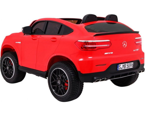 Дитяча акумуляторна машинка Mercedes GLC 63S Червона