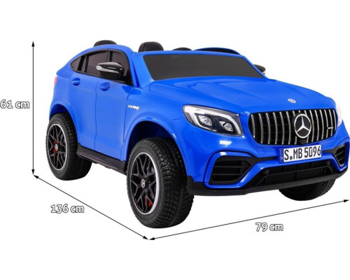 Дитяча акумуляторна машинка Mercedes GLC 63S Синя