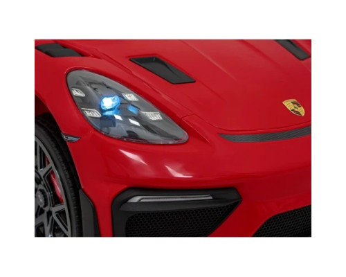 Дитяча акумуляторна машинка Porsche 718 Червона