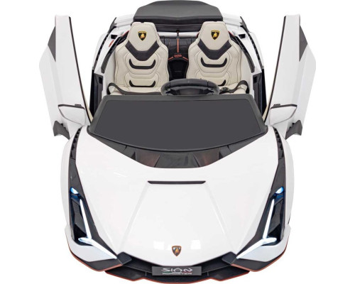 Дитяча акумуляторна машинка Lamborghini SIAN Біла