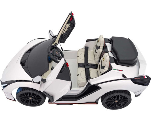 Дитяча акумуляторна машинка Lamborghini SIAN Біла