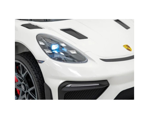 Дитяча акумуляторна машинка Porsche 718 фарбована Біла
