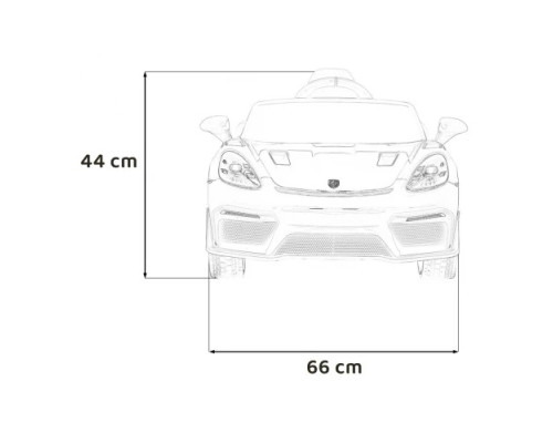 Дитяча акумуляторна машинка Porsche 718 фарбована Біла