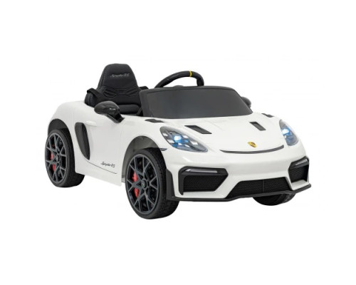 Дитяча акумуляторна машинка Porsche 718 фарбована Біла