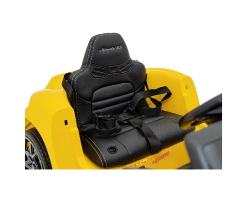 Дитяча акумуляторна машинка Porsche 718 фарбована Жовта