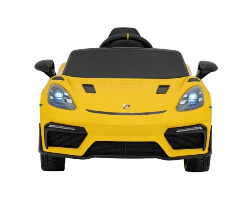 Дитяча акумуляторна машинка Porsche 718 Жовта