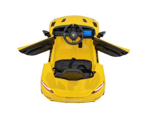 Дитяча акумуляторна машинка Porsche 718 Жовта