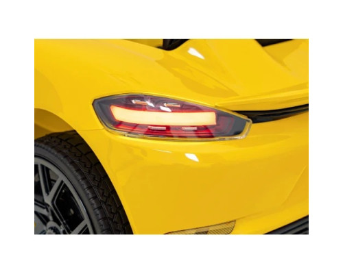 Дитяча акумуляторна машинка Porsche 718 Жовта