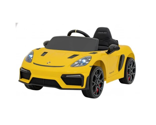 Дитяча акумуляторна машинка Porsche 718 Жовта