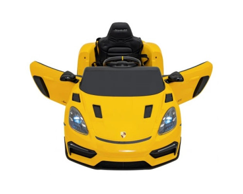 Дитяча акумуляторна машинка Porsche 718 MP4 Жовта