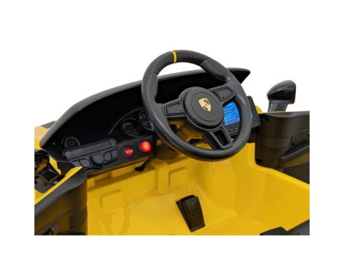 Дитяча акумуляторна машинка Porsche 718 MP4 Жовта