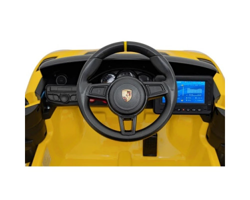 Дитяча акумуляторна машинка Porsche 718 MP4 Жовта