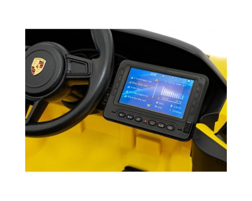 Дитяча акумуляторна машинка Porsche 718 MP4 Жовта