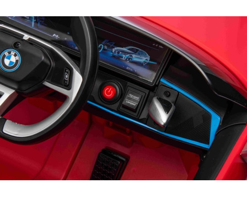 Дитяча акумуляторна машинка BMW i4 для дітей Червона