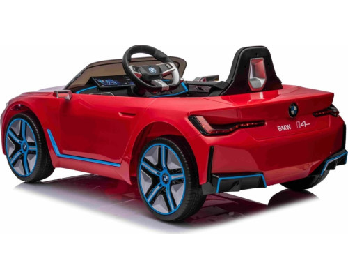 Дитяча акумуляторна машинка BMW i4 для дітей Червона