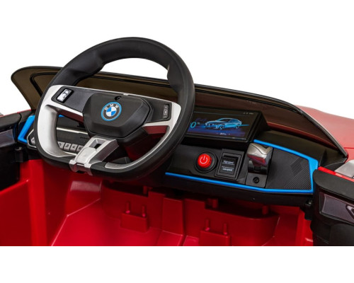 Дитяча акумуляторна машинка BMW i4 для дітей Червона