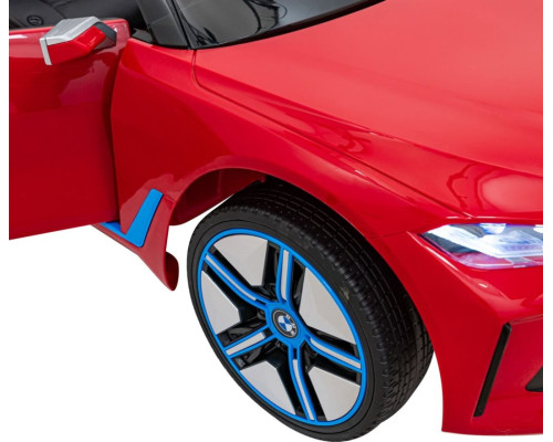 Дитяча акумуляторна машинка BMW i4 для дітей Червона