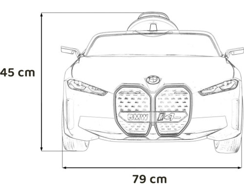 Дитяча акумуляторна машинка BMW i4 для дітей Червона