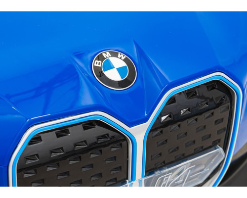 Дитяча акумуляторна машинка BMW i4 Синя