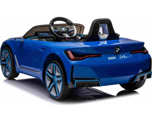 Дитяча акумуляторна машинка BMW i4 Синя
