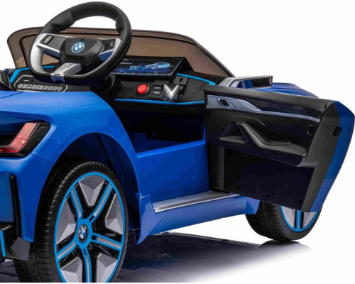 Дитяча акумуляторна машинка BMW i4 Синя