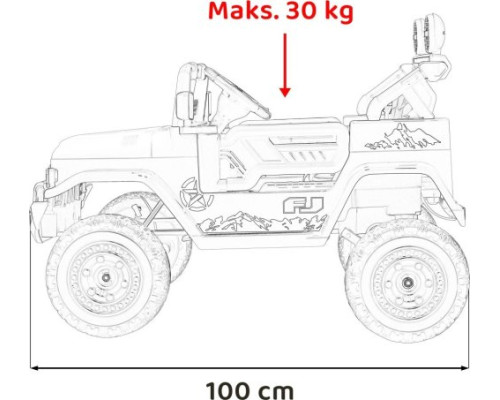 Дитяча акумуляторна машинка Toyota FJ Cruiser Біла