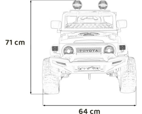 Дитяча акумуляторна машинка Toyota FJ Cruiser Біла