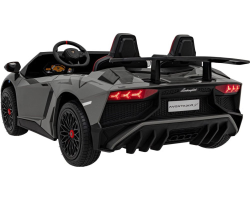 Дитяча акумуляторна машинка Lamborghini Aventador SV Сіра