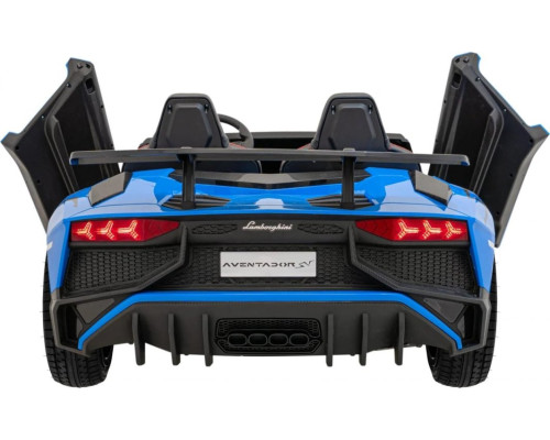 Дитяча акумуляторна машинка Lamborghini Aventador SV Синя