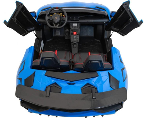 Дитяча акумуляторна машинка Lamborghini Aventador SV Синя