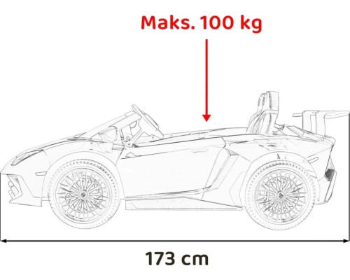 Дитяча акумуляторна машинка Lamborghini Aventador SV Синя