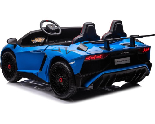 Дитяча акумуляторна машинка Lamborghini Aventador SV Синя