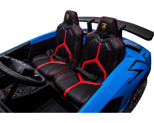 Дитяча акумуляторна машинка Lamborghini Aventador SV Синя