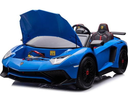 Дитяча акумуляторна машинка Lamborghini Aventador SV Синя