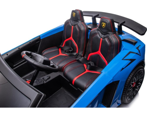 Дитяча акумуляторна машинка Lamborghini Aventador SV Синя