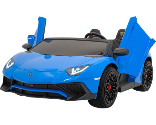 Дитяча акумуляторна машинка Lamborghini Aventador SV Синя
