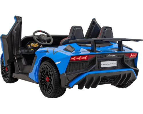 Дитяча акумуляторна машинка Lamborghini Aventador SV Синя