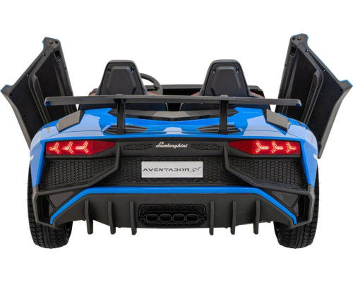 Дитяча акумуляторна машинка Lamborghini Aventador SV Синя