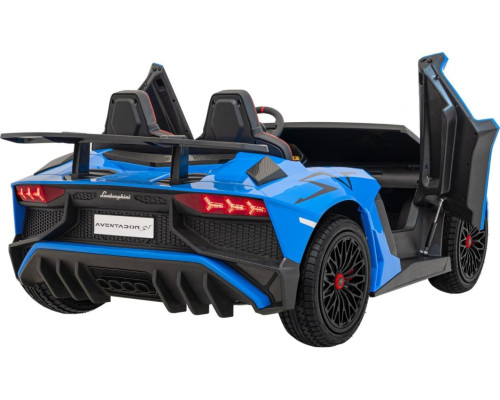 Дитяча акумуляторна машинка Lamborghini Aventador SV Синя