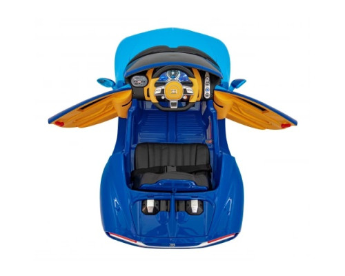 Дитяча акумуляторна машинка Bugatti Chiron Синя